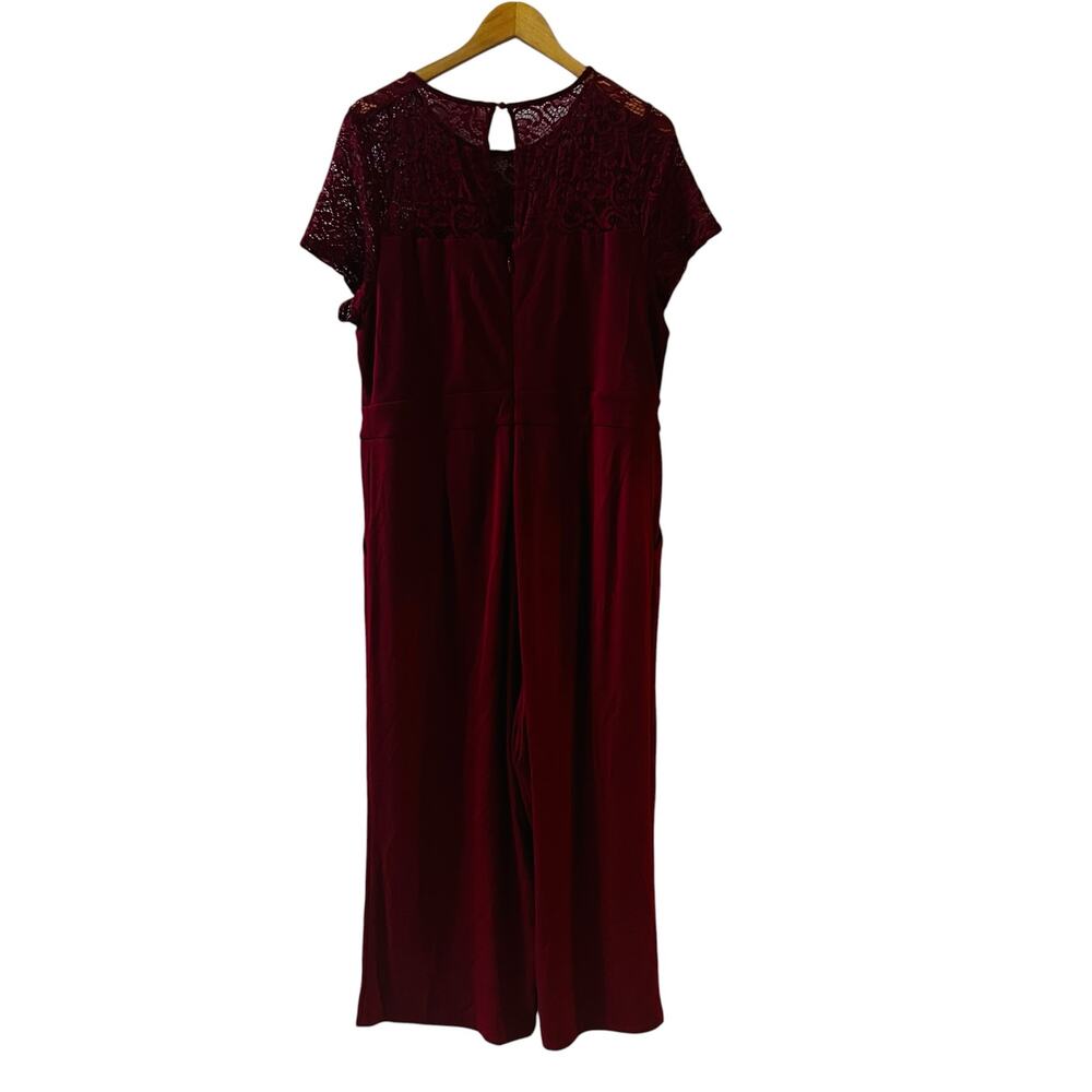 Torrid Lace Detail Cullottes Jumpsuit Size 1X Red - Picture 3 of 7